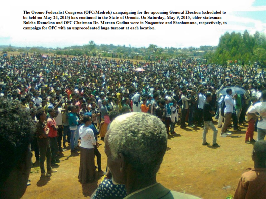 OFC criss crossing Oromia ,  Naqamte,  9 May 2015