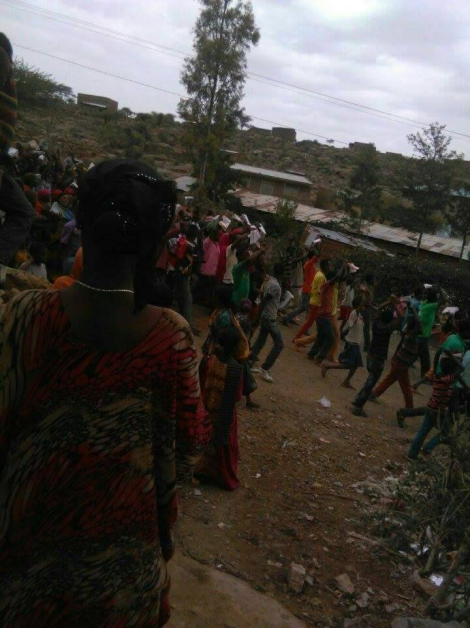 #OromoProtests against TPLF Ethiopian tyranny in Waheel town near Dire Dawa, Hararghe, Oromia (picture2). 19 January 2016